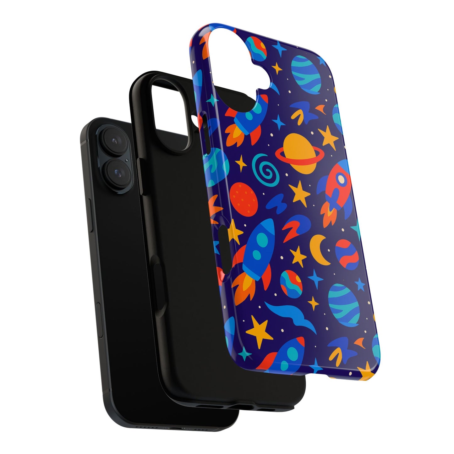 vibrant space theme protective phone case with 3d wrap design for unique expression compatible with iphone 13, 14, 15 & 16 – all models including pro, pro max & plus