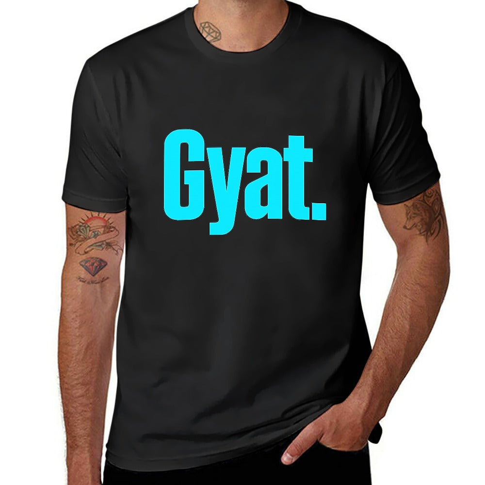 2025 150g men's short sleeve t-shirt gyat. stylish cotton tee for fitness, casual outings, and everyday wear, breathable comfort, unique graphic design, ideal gift for trendsetters