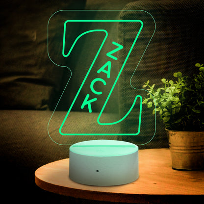 A-Z 26 Letters Led Lamp Custom Name Night Light for Kids, Colour Changing Acrylic Night Light, Personalised Bedroom Decor, Gift for Him or Her
