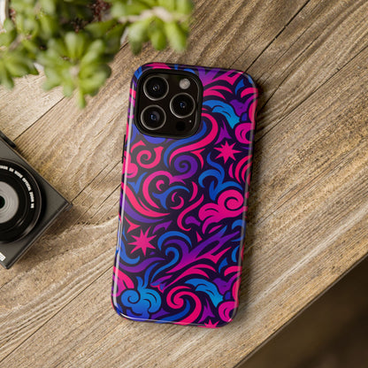 Vibrant 3D Abstract Swirl Phone Case for Creative Individuals – Stylish Protection for Smartphones Compatible with iPhone 13, 14, 15 & 16 – all models including Pro, Pro Max & Plus