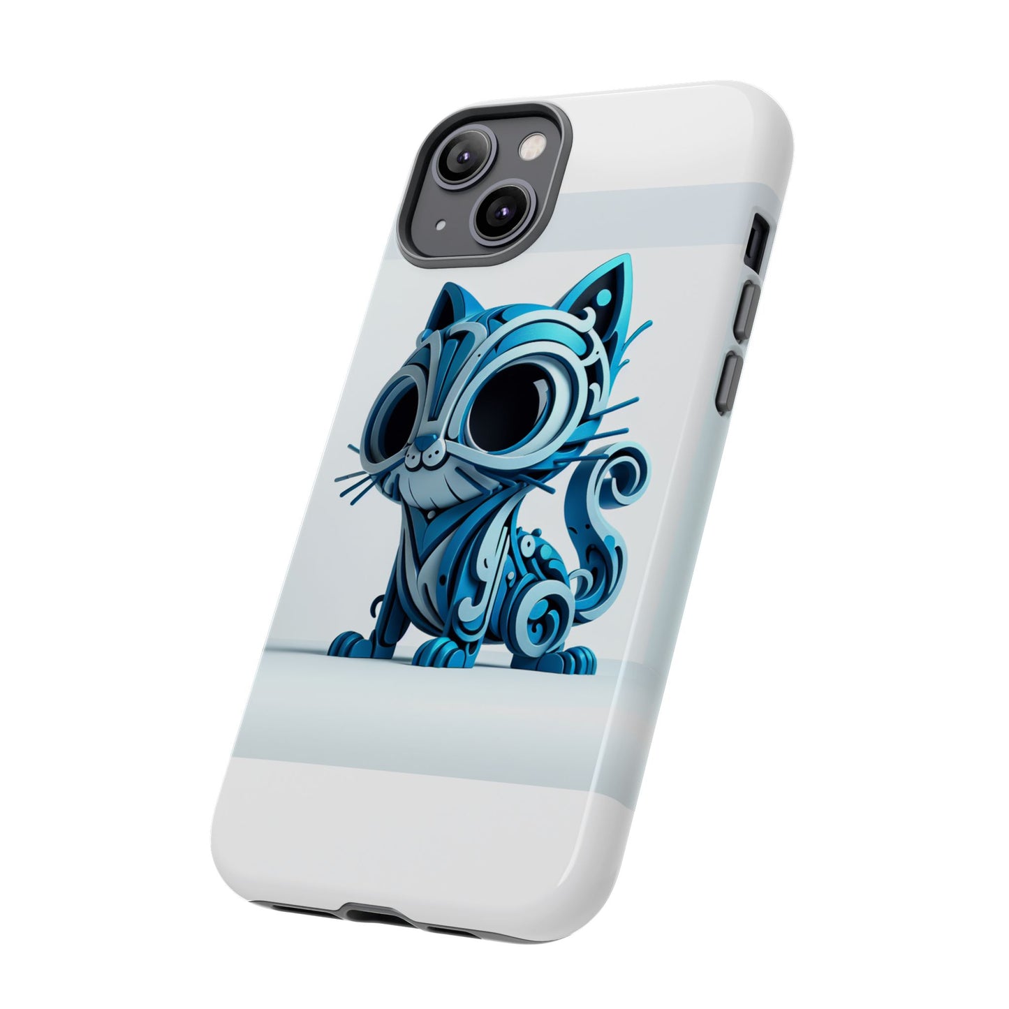 vibrant 3d cat design phone case – playful protection accessory for self-expression – compatible with iphone 13, 14, 15 & 16 – all models including pro, pro max & plus
