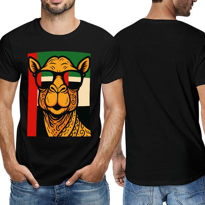 Men's 100% Cotton Short Sleeve T-Shirt Fitness Casual Tee with Double-Sided Print Comfortable Relaxed Fit Unisex Gift for Him Ideal for Travel Home Leisure and Events