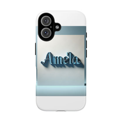 Sleek 3D Glossy Phone Case in Blue with Elegant Name Design Fashion Accessory for Personal Expression Compatible with iPhone 13, 14, 15 & 16 – all models including Pro, Pro Max & Plus
