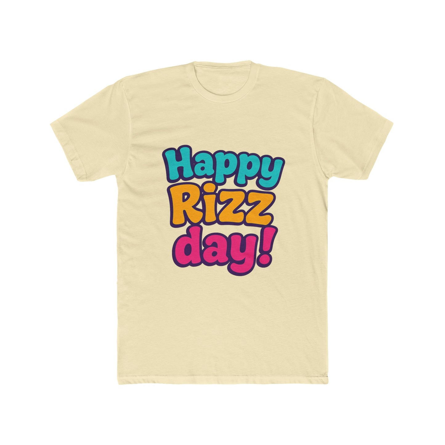 happy rizz day alphabet multicolor unisex t-shirt – vibrant graphic tee for everyday wear