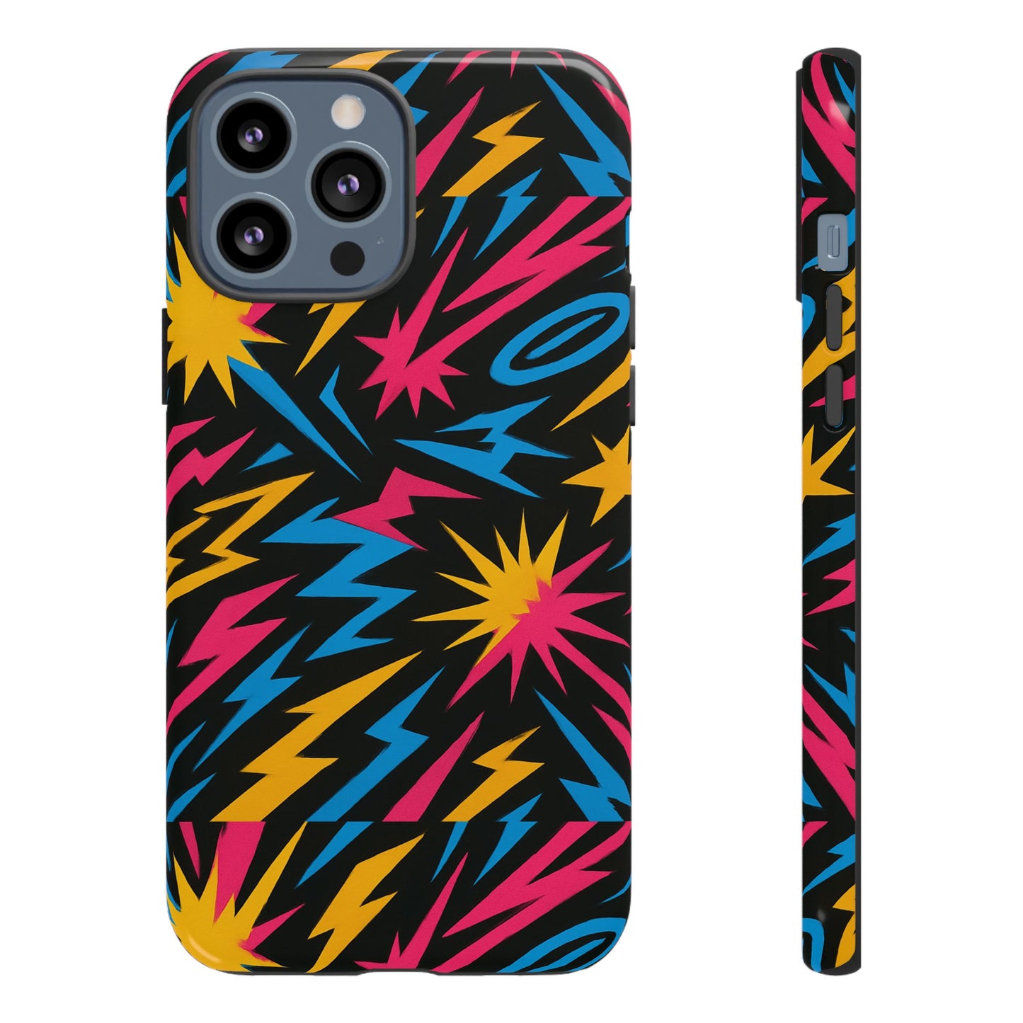 multicolour cartoon 3d wrap protective phone case – funky lightning design for trendy individuals – stylish protection compatible with iphone 13, 14, 15 & 16 – all models including pro, pro max & plus