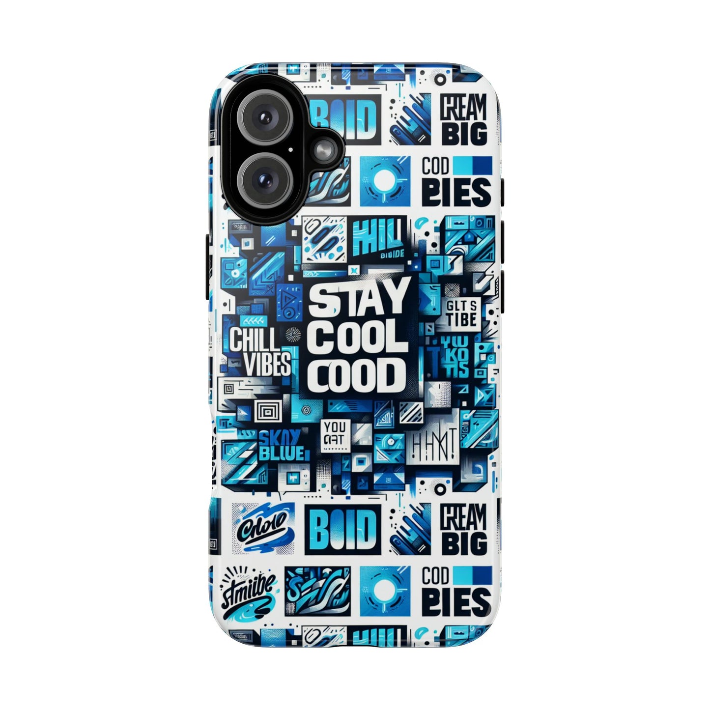 vibrant 3d wrap protective phone case with unique blue graphic design for trendy individuals – stylish protection compatible with iphone 13, 14, 15 & 16 – all models including pro, pro max & plus