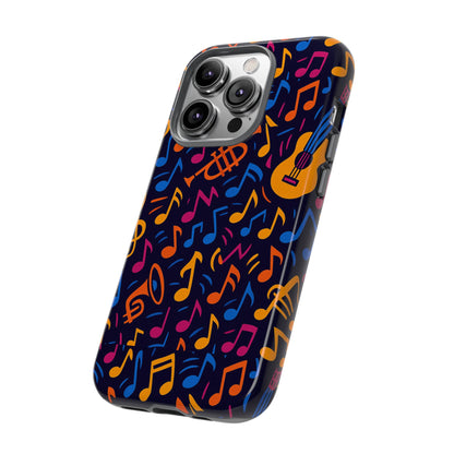 Multicolour Music Themed Protective Phone Case with 3D Design for Stylish Protection – Compatible with iPhone 13, 14, 15 & 16 – All Models Including Pro, Pro Max & Plus