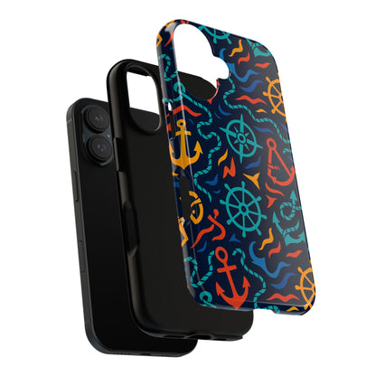 Nautical Multicolor Protective Phone Case with 3D Wrap Design for Unique Style and Self-Expression Compatible with iPhone 13, 14, 15 & 16 – all models including Pro, Pro Max & Plus