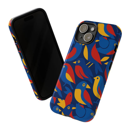 Vibrant 3D Wrap Protective Phone Case with Colourful Bird Design Stylish Accessory for Men and Women Compatible with iPhone 13, 14, 15 & 16 – all models including Pro, Pro Max & Plus