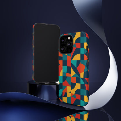 Vibrant Multicolour Geometric 3D Wrap Phone Case for Stylish Protection and Unique Expression Compatible with iPhone 13, 14, 15 & 16 – all models including Pro, Pro Max & Plus
