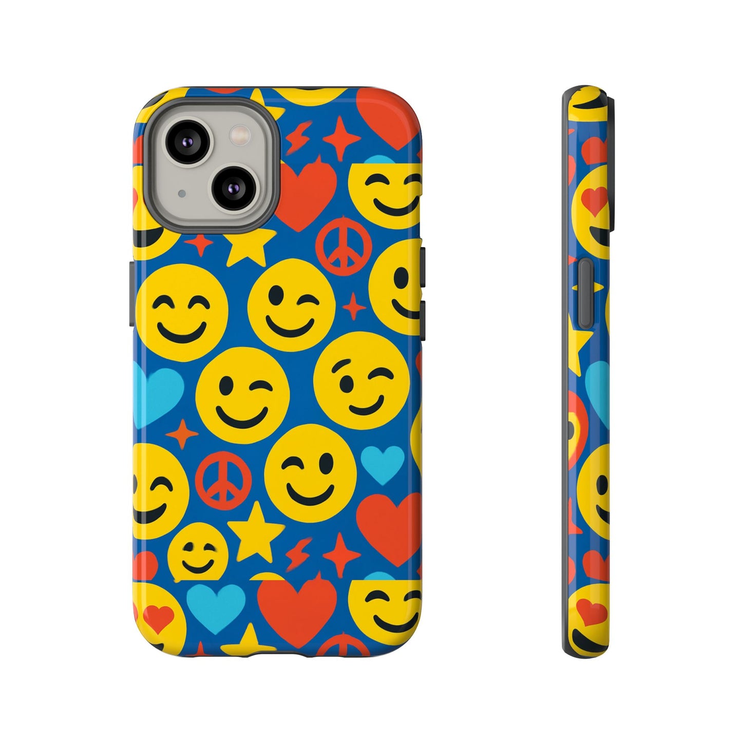 vibrant 3d emoji protective phone case for kids and adults – fun multicolour design for stylish protection compatible with iphone 13, 14, 15 & 16 – all models including pro, pro max & plus