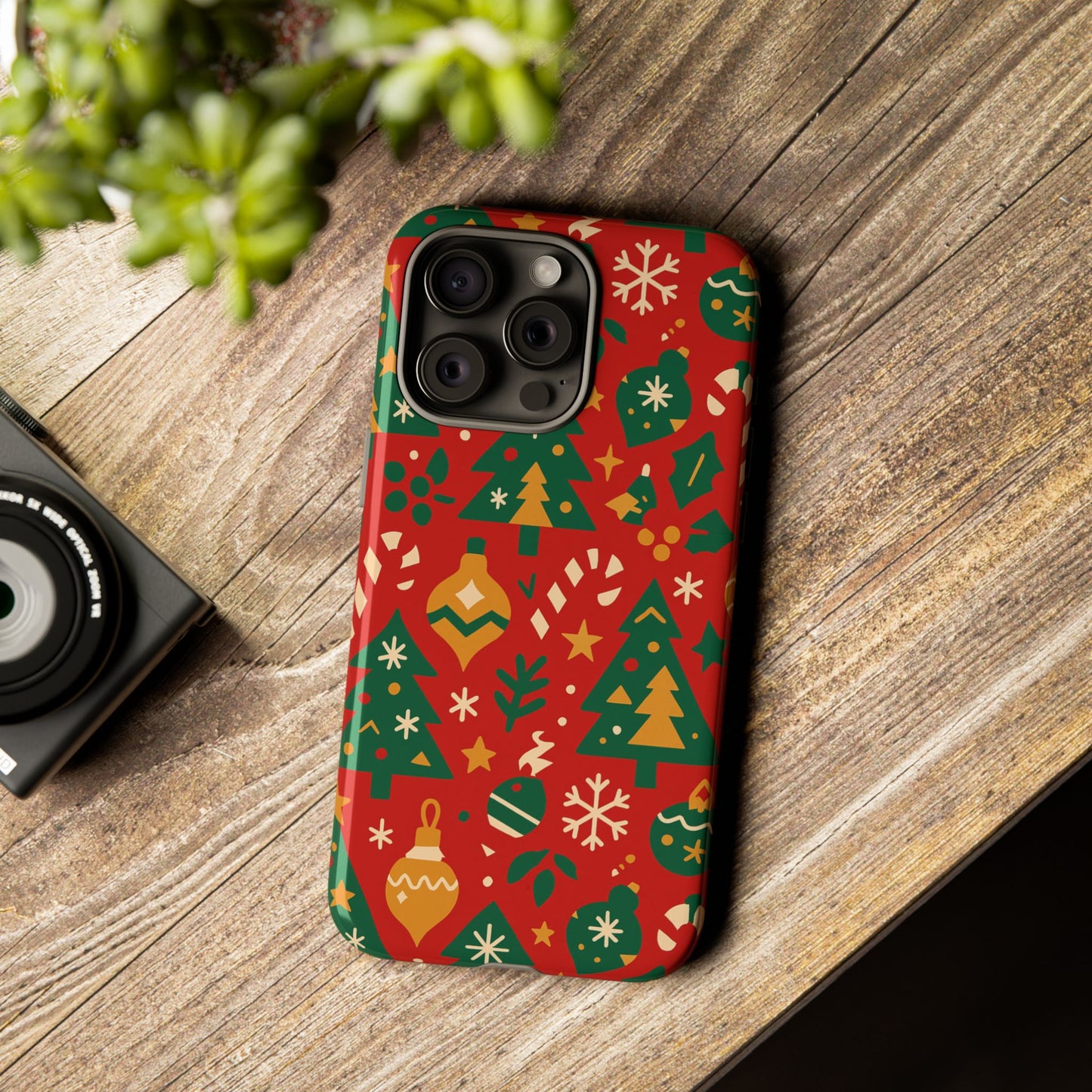 multicolor 3d wrap protective phone case with festive holiday design – fun retro style for smartphone protection compatible with iphone 13, 14, 15 & 16 – all models including pro, pro max & plus