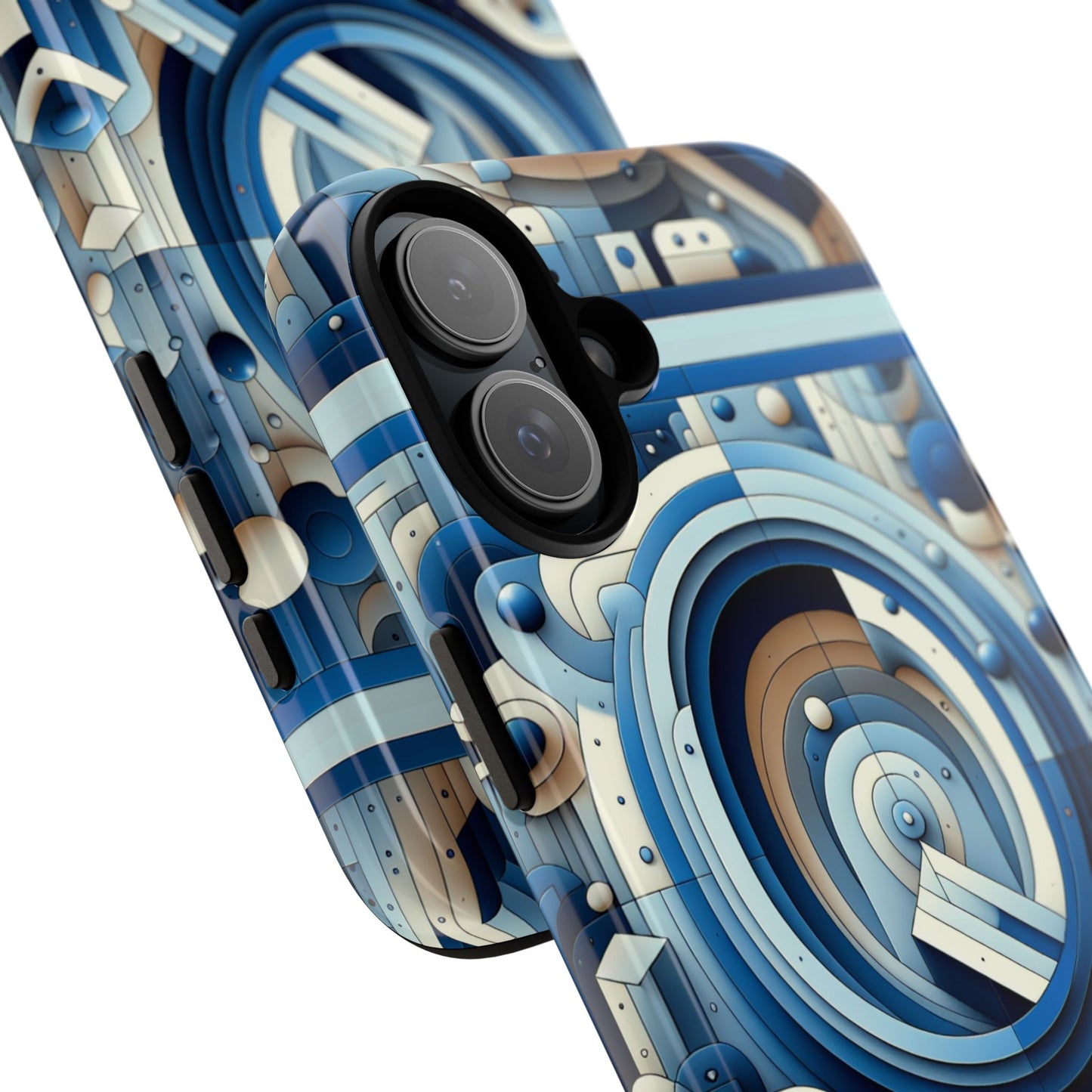 blue alphabet q phone case for android and iphone durable shockproof protective cover with 3d wrap design