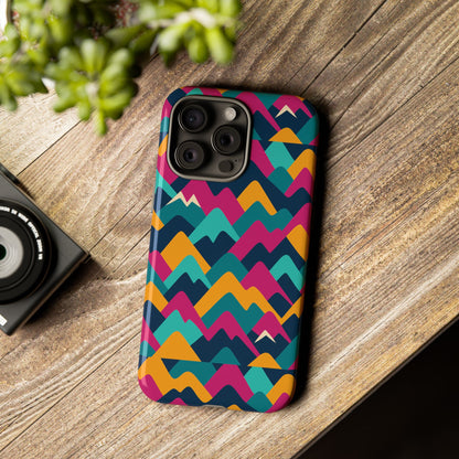 Vibrant 3D Geometric Protective Phone Case for Unisex, Stylish Smartphone Accessory with Playful Design, Compatible with iPhone 13, 14, 15 & 16 – all models including Pro, Pro Max & Plus