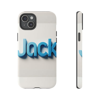 Name Jack Blue Anime Comic Style 3D Wrap Protective Phone Case for Men Women Shock Absorption Durable TPU Cover