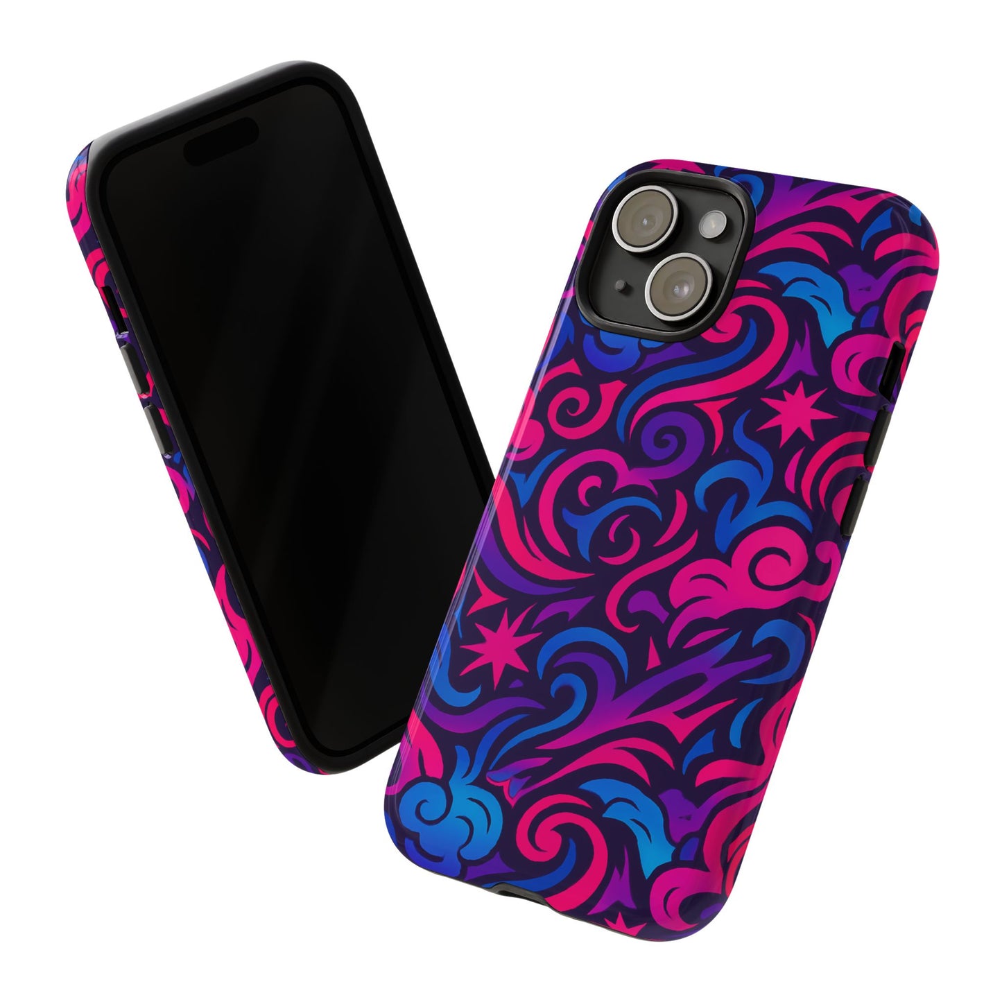 vibrant 3d abstract swirl phone case for creative individuals – stylish protection for smartphones compatible with iphone 13, 14, 15 & 16 – all models including pro, pro max & plus