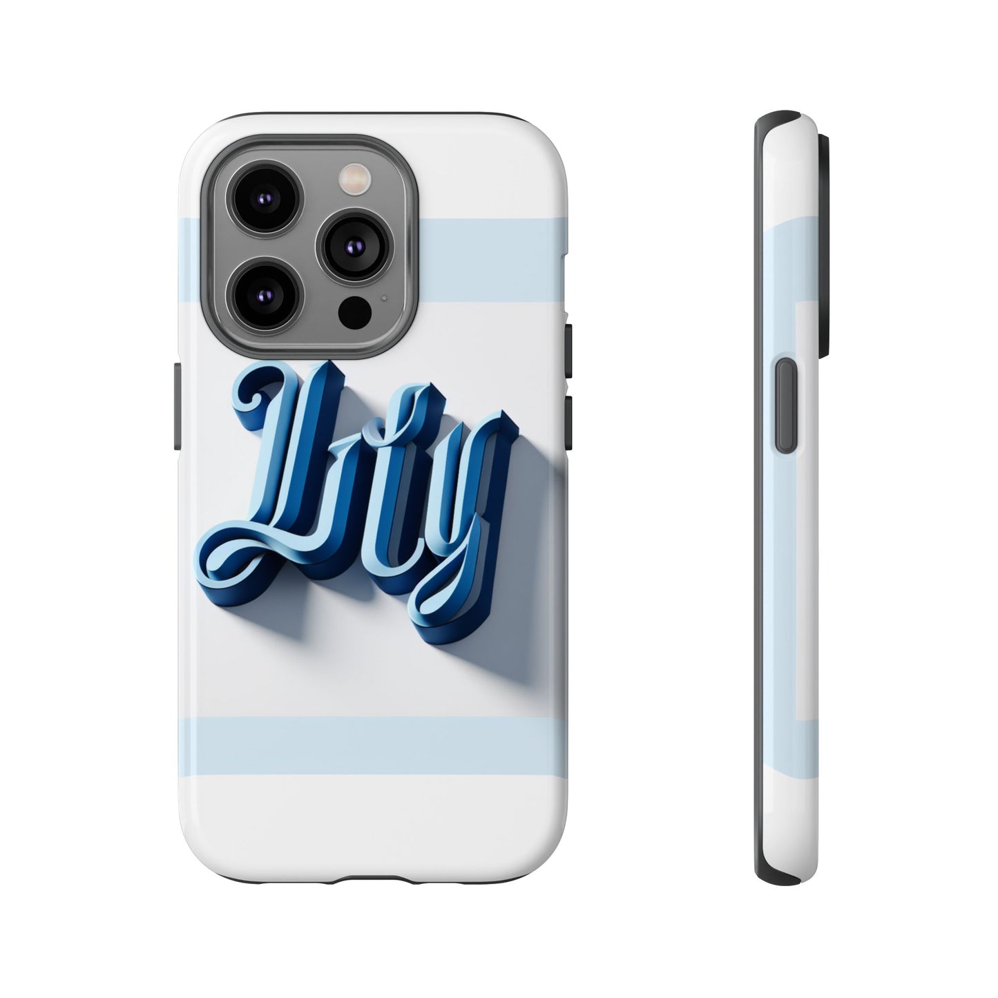 vibrant 3d blue alphabet protective phone case stylish accessory for creative individuals compatible with iphone 13, 14, 15 & 16 – all models including pro, pro max & plus