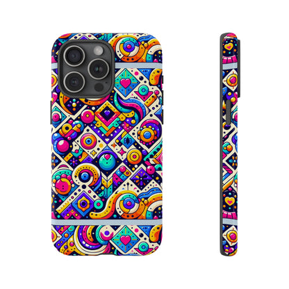 Pattern Image 6 Vibrant 3D Wrap Phone Case for Anime and Comic Fans - Colourful Abstract Design Compatible with iPhone 13, 14, 15 & 16 – all models including Pro, Pro Max & Plus