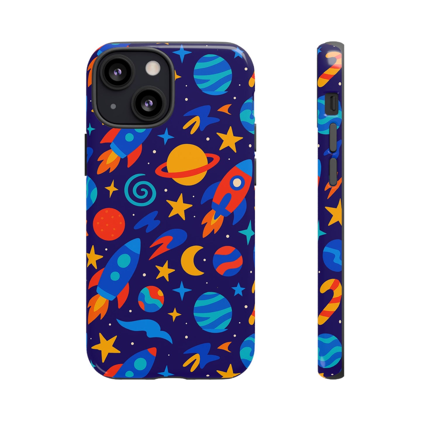 vibrant space theme protective phone case with 3d wrap design for unique expression compatible with iphone 13, 14, 15 & 16 – all models including pro, pro max & plus