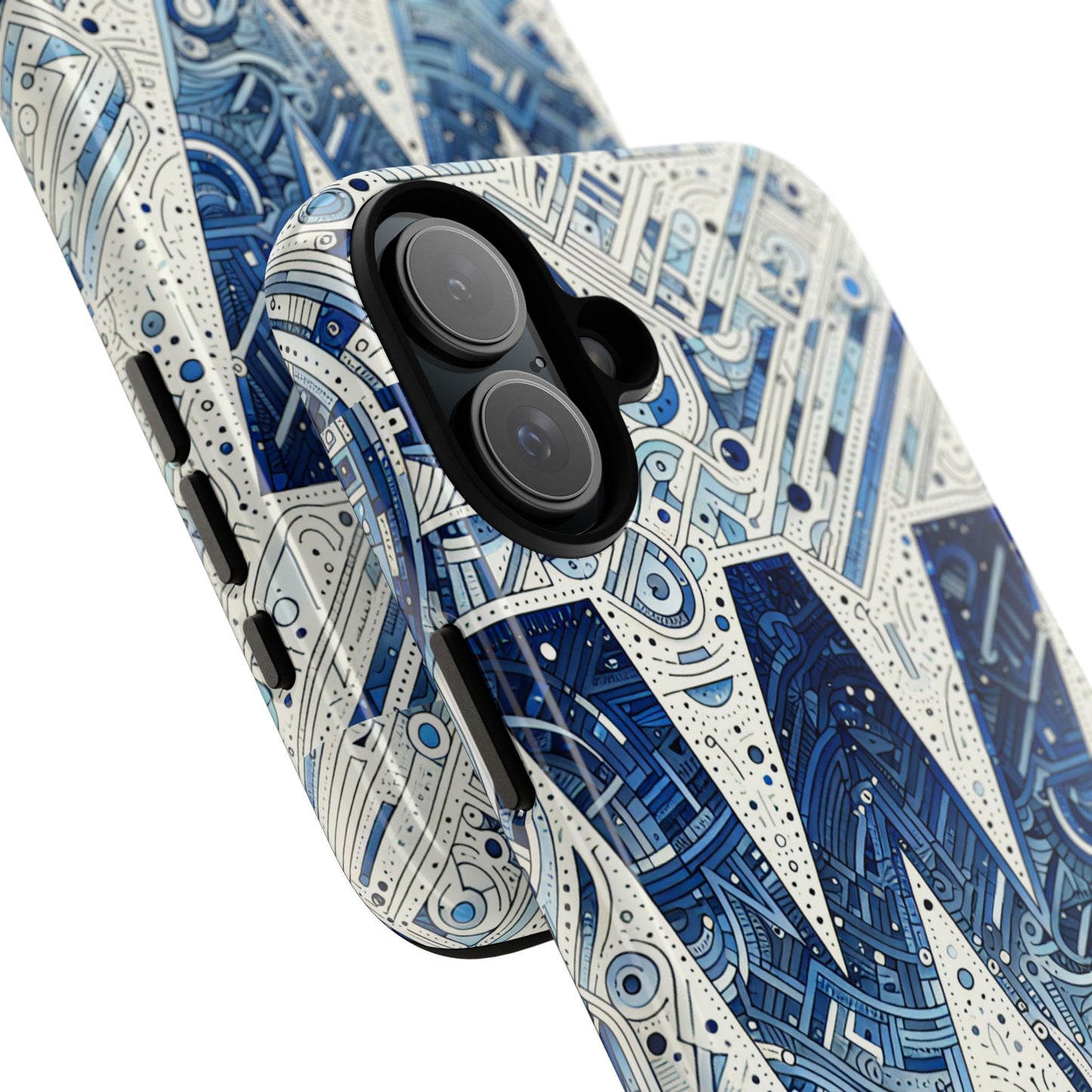 blue alphabet w phone case for smartphones - vibrant 3d wrap design with shock absorption and uv protection, suitable for fans of anime, comics, and unique accessories