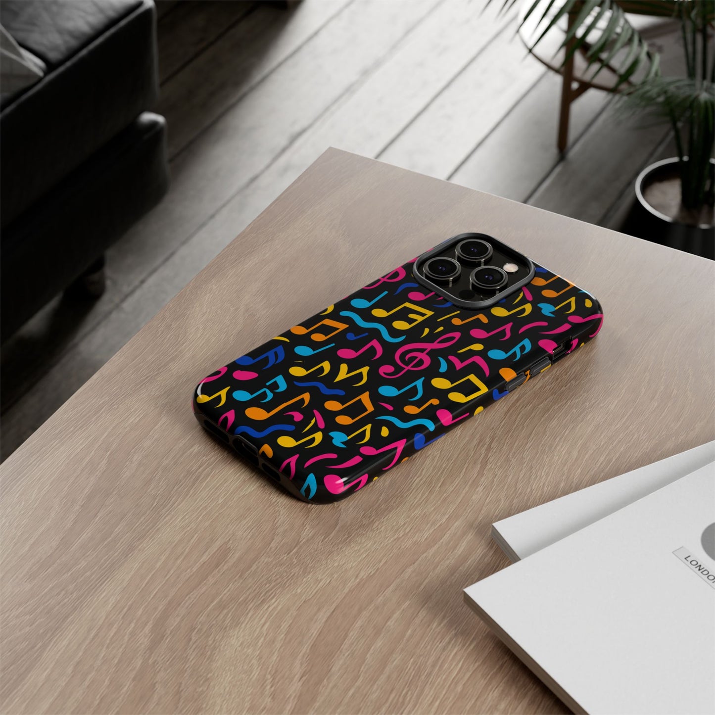 vibrant music themed phone case with colourful 3d design – stylish protection for music lovers – compatible with iphone 13, 14, 15 & 16 – all models including pro, pro max & plus