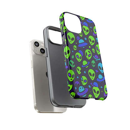 Vibrant Alien 3D Wrap Protective Phone Case in Multicolour Design for Fun Smartphone Accessories Compatible with iPhone 13, 14, 15 & 16 – all models including Pro, Pro Max & Plus