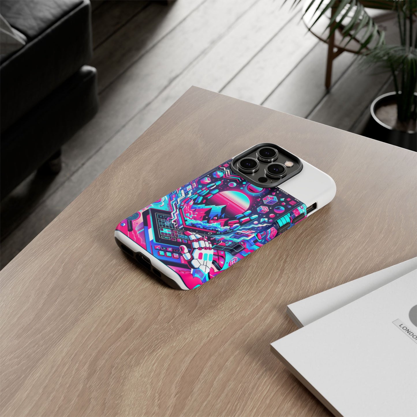 ratio-proof aura protective phone case with 3d wrap design, uv protection, and shock absorption for anime and comic culture fans