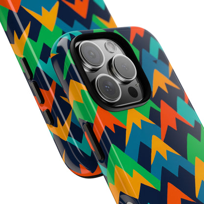 Vibrant Mountain Design Protective Phone Case with Colourful Abstract Pattern for Stylish Protection Compatible with iPhone 13, 14, 15 & 16 – All Models Including Pro, Pro Max & Plus