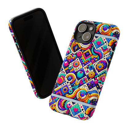 Pattern Image 6 Vibrant 3D Wrap Phone Case for Anime and Comic Fans - Colourful Abstract Design Compatible with iPhone 13, 14, 15 & 16 – all models including Pro, Pro Max & Plus