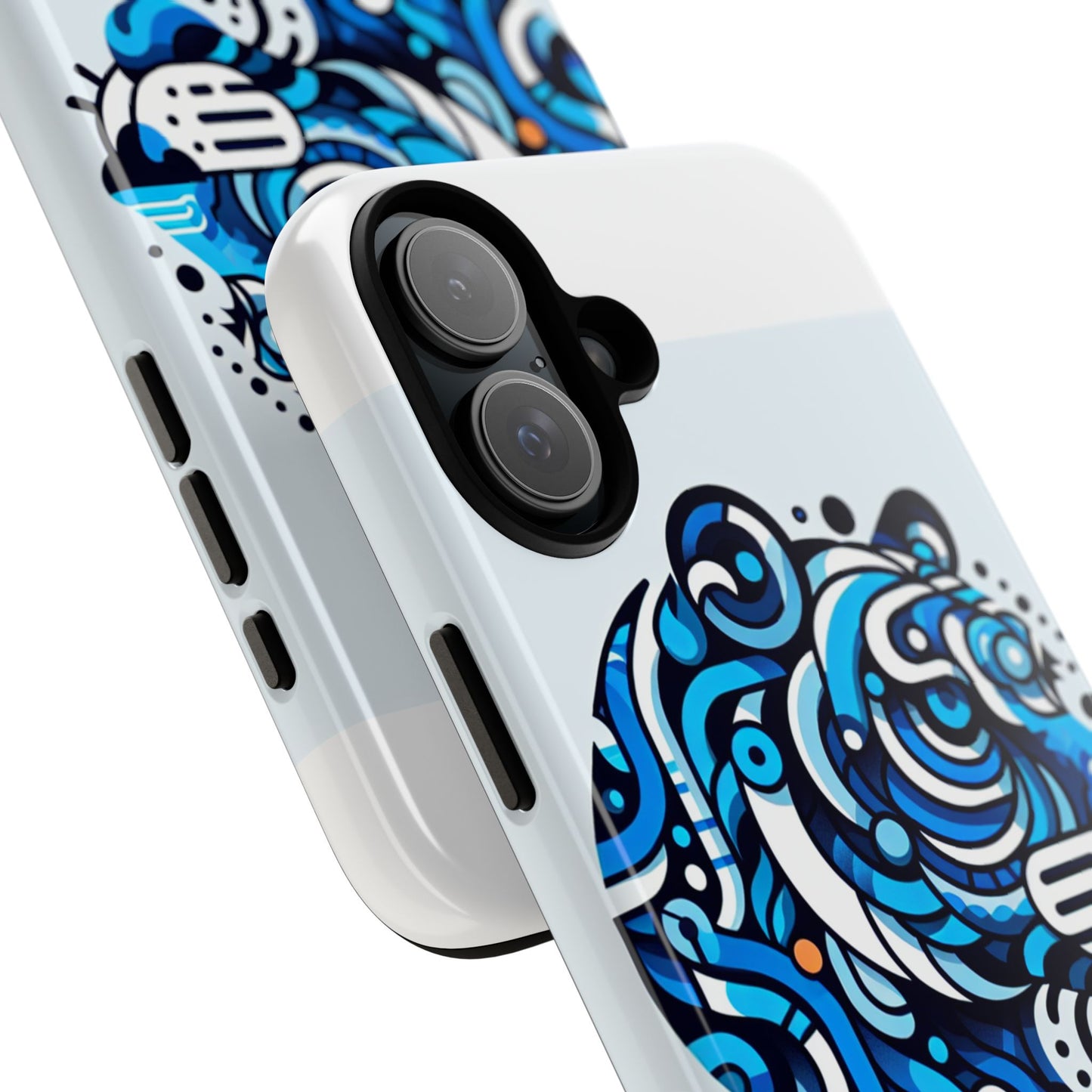 vibrant 3d wrap protective phone case with unique blue lion design for stylish expression and fun accessories compatible with iphone 13, 14, 15 & 16 – all models including pro, pro max & plus