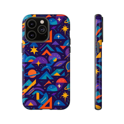 Vibrant Geometric 3D Wrap Protective Phone Case for Unique Accessories Lovers Compatible with iPhone 13, 14, 15 & 16 – all models including Pro, Pro Max & Plus
