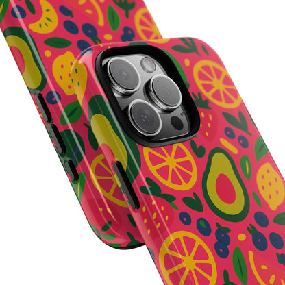 Vibrant 3D Fruit Pattern Protective Phone Case - Playful Accessory for Individuality and Stylish Protection Compatible with iPhone 13, 14, 15 & 16 – all models including Pro, Pro Max & Plus