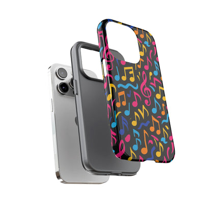 Vibrant Music Themed Phone Case with Colourful 3D Design – Stylish Protection for Music Lovers – Compatible with iPhone 13, 14, 15 & 16 – all models including Pro, Pro Max & Plus