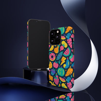 Vibrant 3D Fruit Pattern Protective Phone Case Colourful Accessory for Stylish Individuals Compatible with iPhone 13, 14, 15 & 16 – all models including Pro, Pro Max & Plus