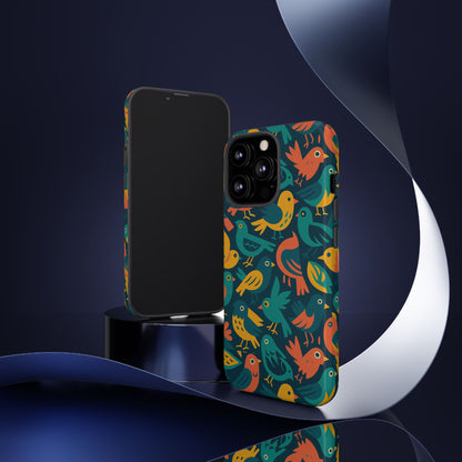 Multicolour Bird Pattern 3D Wrap Protective Phone Case – Vibrant Accessory for Self-Expression Compatible with iPhone 13, 14, 15 & 16 – all models including Pro, Pro Max & Plus