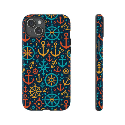 Vibrant Nautical Pattern Phone Case for Stylish Protection – Bold Accessory for iPhone 13, 14, 15 & 16 – All Models Including Pro, Pro Max & Plus