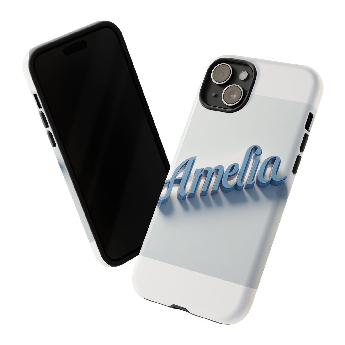 vibrant 3d lettering phone case in blue for self-expression and style compatible with iphone 13, 14, 15 & 16 – all models including pro, pro max & plus