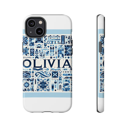 Vibrant 3D Wrap Protective Phone Case in Blue Floral Design for Stylish Protection Compatible with iPhone 13, 14, 15 & 16 – all models including Pro, Pro Max & Plus