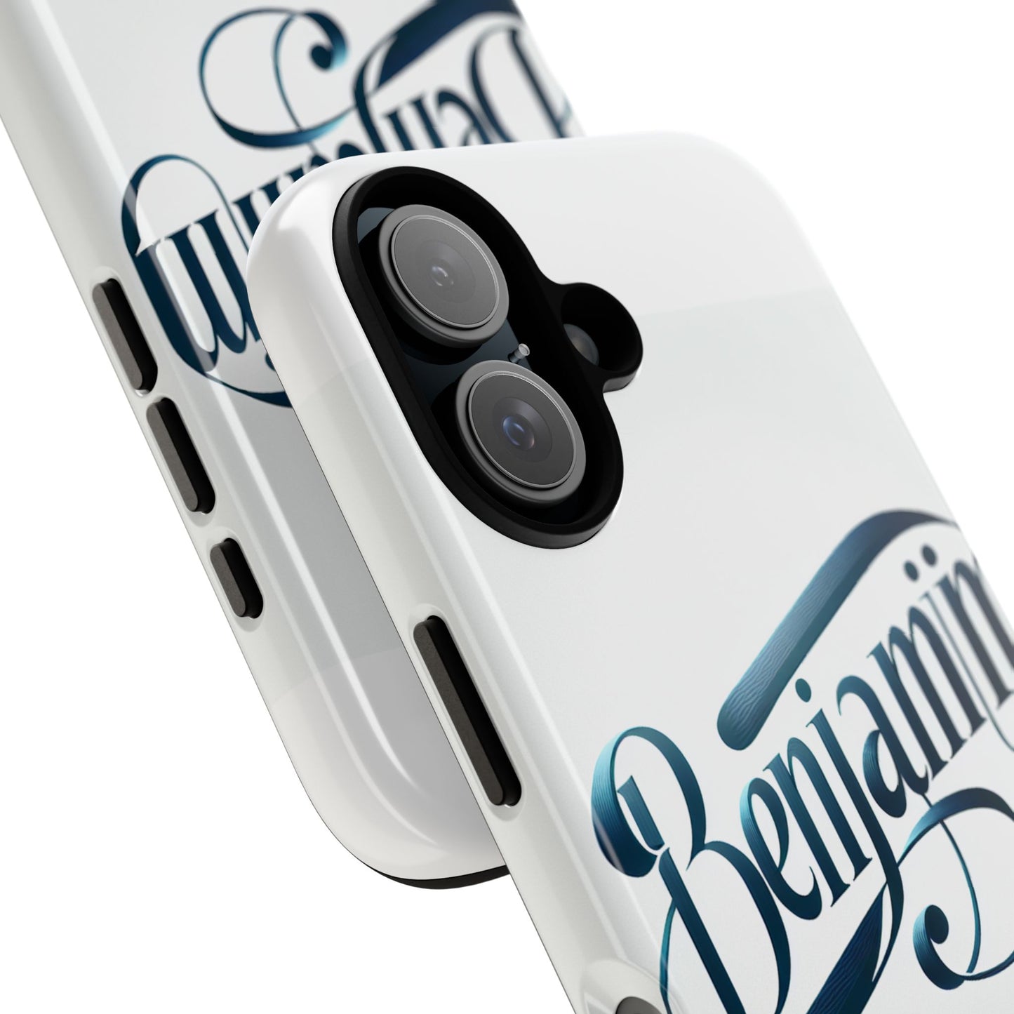 vibrant 3d typography protective phone case in blue – stylish protection for smartphones compatible with iphone 13, 14, 15 & 16 – all models including pro, pro max & plus