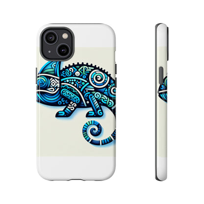 Vibrant 3D Chameleon Phone Case with Blue Design for Stylish Protection Compatible with iPhone 13, 14, 15 & 16 – All Models Including Pro, Pro Max & Plus