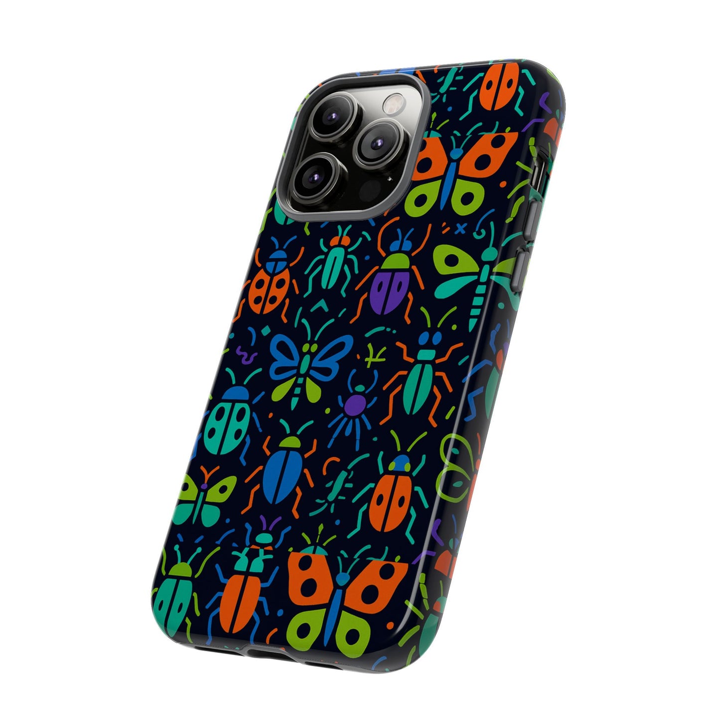 vibrant 3d insect phone case colourful stylish protective cover unique design for men and women compatible with iphone 13, 14, 15 & 16 – all models including pro, pro max & plus