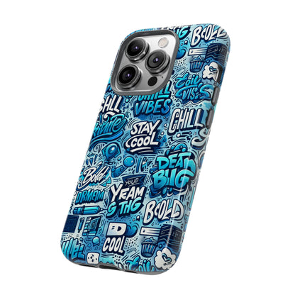 Blue Pattern Image 17 Phone Case for Men and Women Shock Absorption Protective Cover with 3D Wrap Design and UV Protection