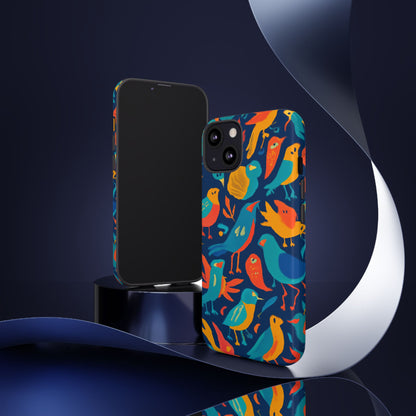 Vibrant Multicolour Bird Design Phone Case for Stylish Protection – Compatible with iPhone 13, 14, 15 & 16 – All Models Including Pro, Pro Max & Plus