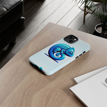 Cool Blue Animal Create 6 Phone Case with 3D Wrap Shockproof TPU Cover for Kids and Teenagers, Anime and Comic Inspired Design