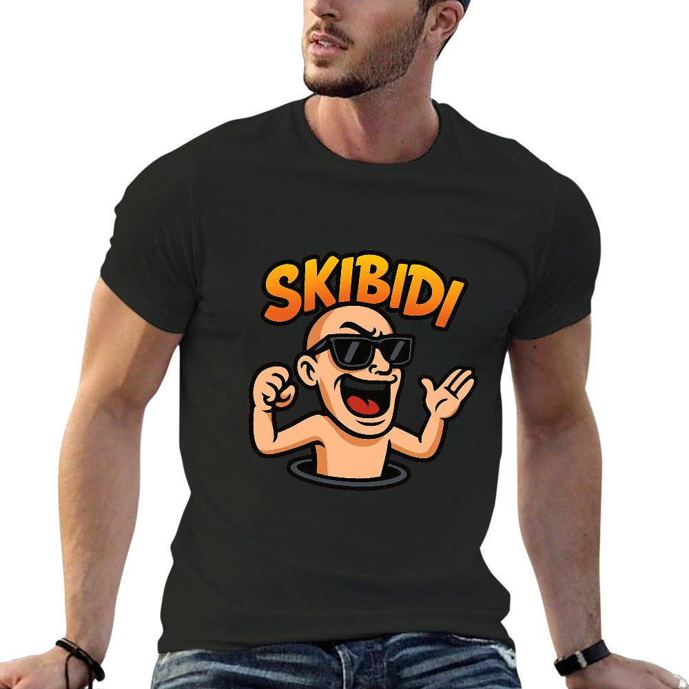 2025 new 150g men's short sleeve t-shirt - breathable cotton tee with double-sided print - ideal for fitness, leisure, and casual wear