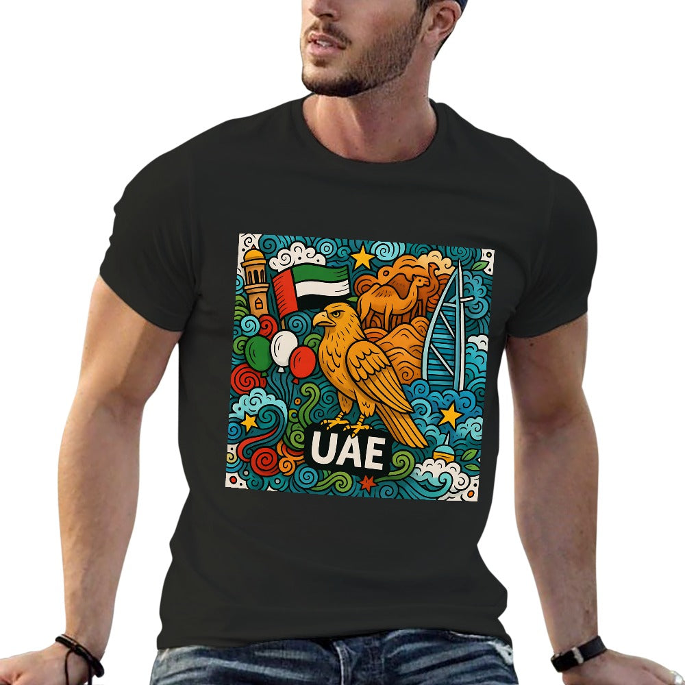 men's 100% cotton short sleeve t-shirt with breathable comfort, single sided print, casual fit, ideal for fitness and leisure, great gift for him, stylish and versatile for all occasions