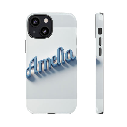Coolname Amelia Blue Anime Inspired 3D Wrap Phone Case for Women and Teens Shockproof TPU Cover with Vivid Design and UV Protection