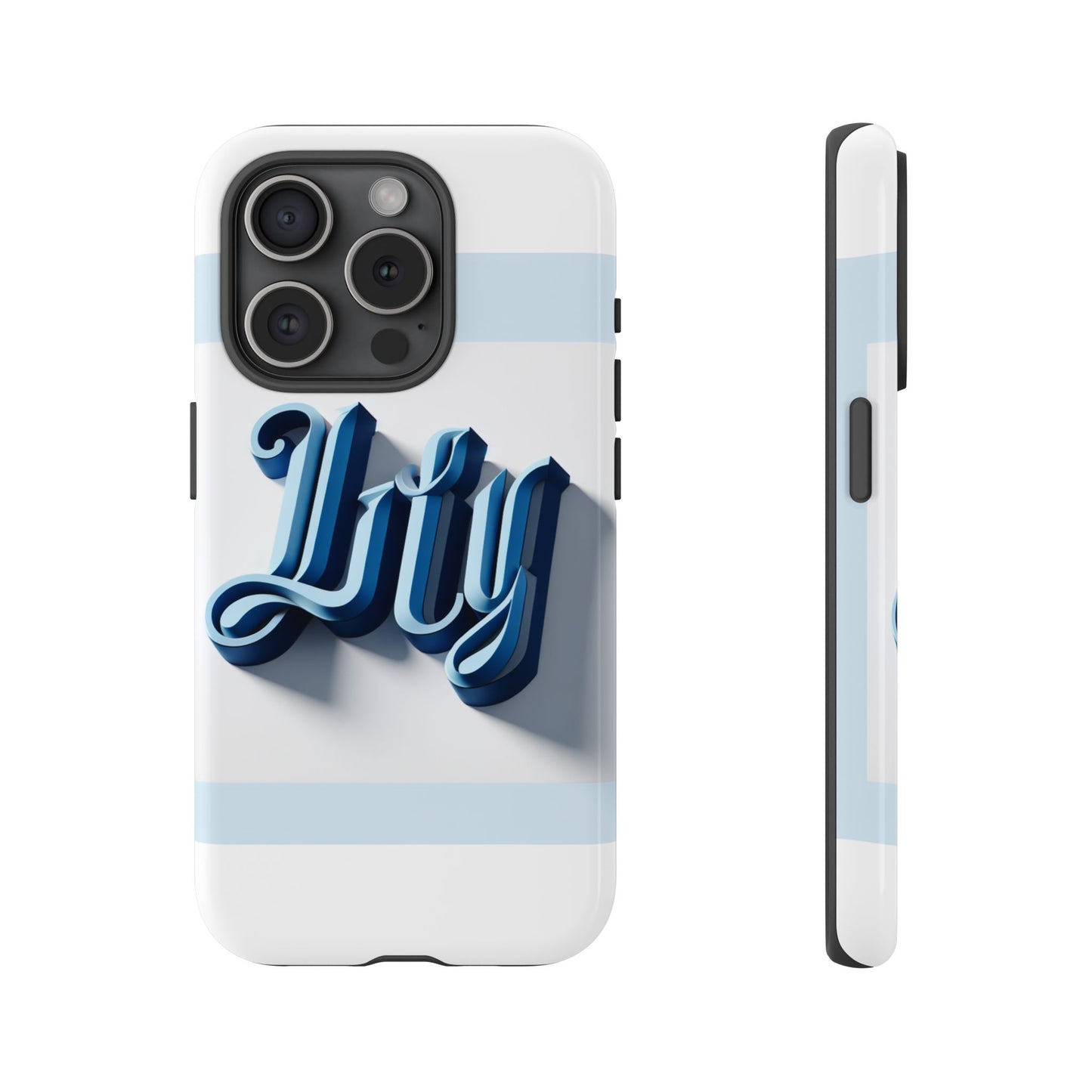 vibrant 3d blue alphabet protective phone case stylish accessory for creative individuals compatible with iphone 13, 14, 15 & 16 – all models including pro, pro max & plus