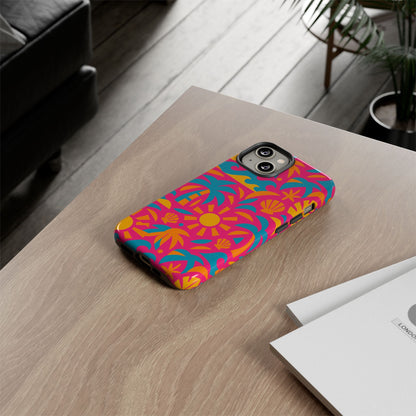 Vibrant Tropical 3D Wrap Design Protective Phone Case with Retro Style – Bold Accessory for Self-Expression Compatible with iPhone 13, 14, 15 & 16 – all models including Pro, Pro Max & Plus