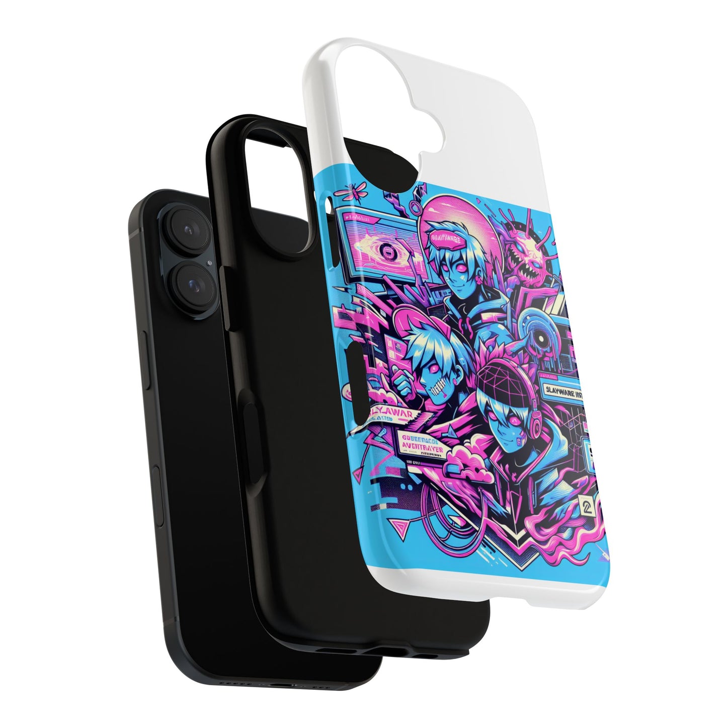 slayware installed protective phone case with 3d wrap design for anime and comic culture lovers